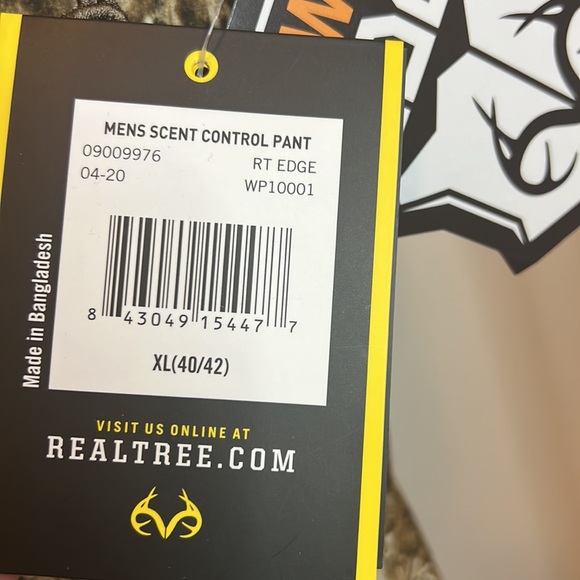 Pants REALTREE Hunting Clothes Waterproof and Windproof Camo Pant size XL(40-42) - Picture 7 of 11